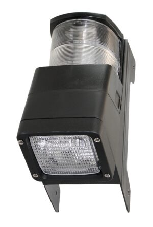 HELLA 8504 Series 12V Position Light, Top Light with Deck Spotlight, Black