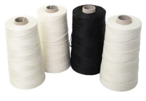 Waxed braided hand sewing thread No. 10 0.9mm white 400m