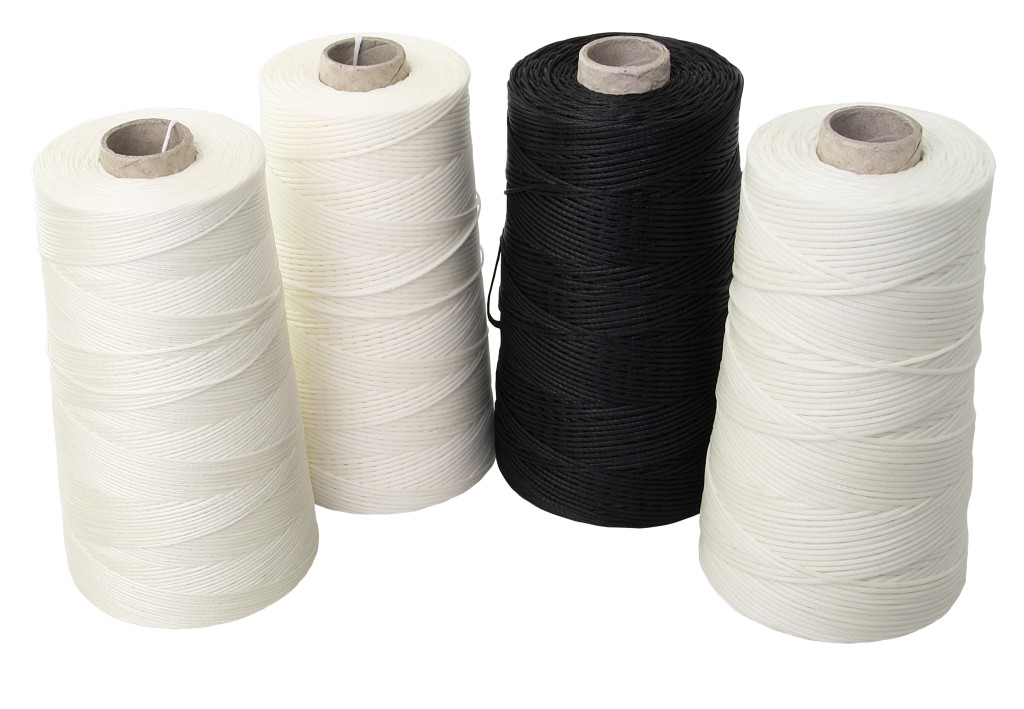 Waxed braided hand sewing thread No. 14 1.2mm white 300m 1 Waxed braided hand sewing thread No. 14 1.2mm white 300m