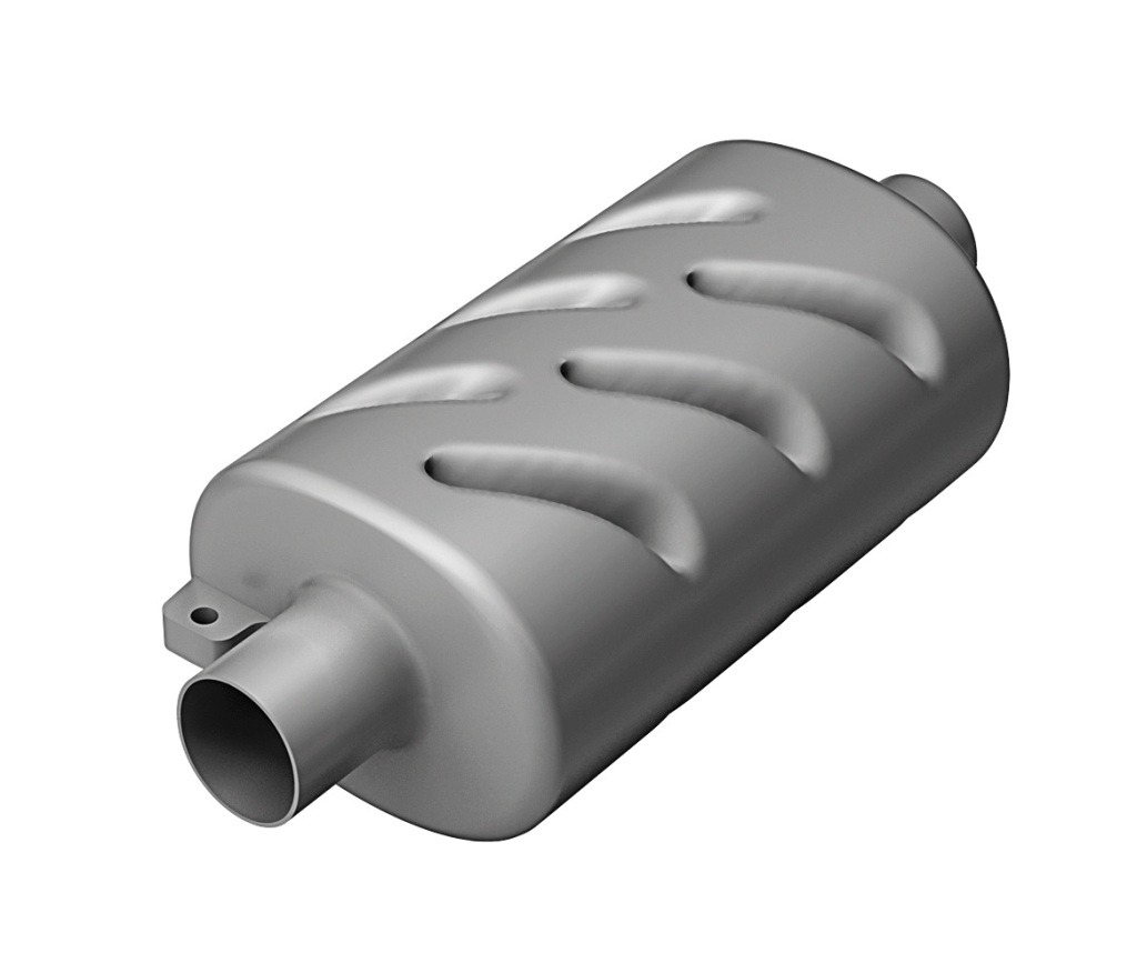 Plastic exhaust center silencer for 90mm hose 1 Plastic exhaust center silencer for 90mm hose