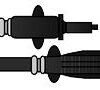 Fuel hose with priming bulb, 2m, with connector and tank adapter for Mercury