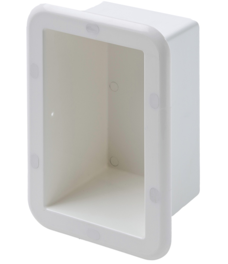 Wall-mounted box/swallow's nest, plastic, 180x110x100mm, white 1 Wall-mounted box/swallow's nest, plastic, 180x110x100mm, white
