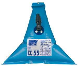 Water tank, bag triangular 950x1000x130mm 55L blue