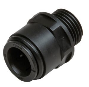 JOHN GUEST Speedfit 15 Adapter with ½" external thread, black, 10 pieces.