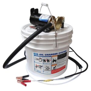 JABSCO Oil Change Pump Kit #17800 12V with Bucket Tank, Hose, Clamps