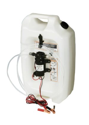 JABSCO Oil Change Pump Kit #17860 12V with Flat Tank, Hose, Clamps