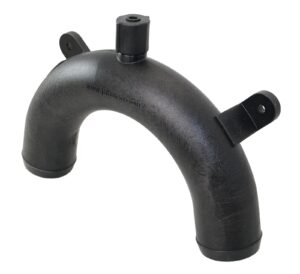 JABSCO swan neck valve, plastic, for 25mm (1") hose, black