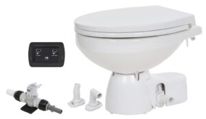 JABSCO Toilet Quiet Flush E2 Standard Size 12V, Solenoid Valve, Soft-Close