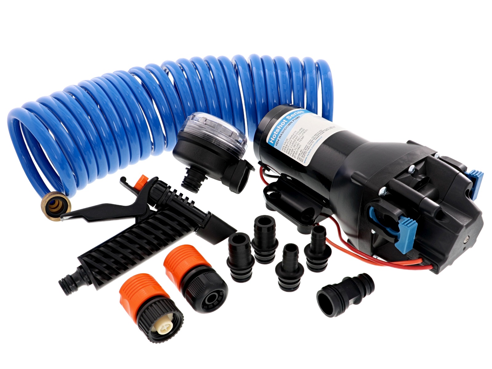 JABSCO Deck Wash Pump Set Hotshot HD4 12V 4.1bar 15L/min with Hose 1 JABSCO Deck Wash Pump Set Hotshot HD4 12V 4.1bar 15L/min with Hose