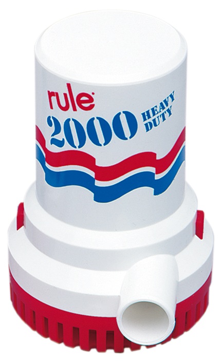 RULE Bilge Pump 2000 12V 120L/min, for 28mm hose 1 RULE Bilge Pump 2000 12V 120L/min, for 28mm hose