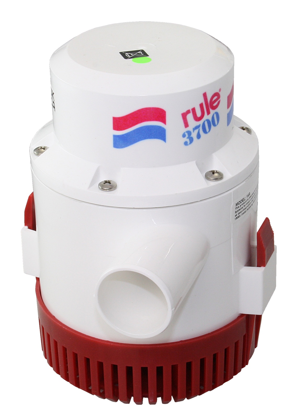 RULE Bilge Pump 3700 12V 220L/min, for 38mm hose 1 RULE Bilge Pump 3700 12V 220L/min, for 38mm hose