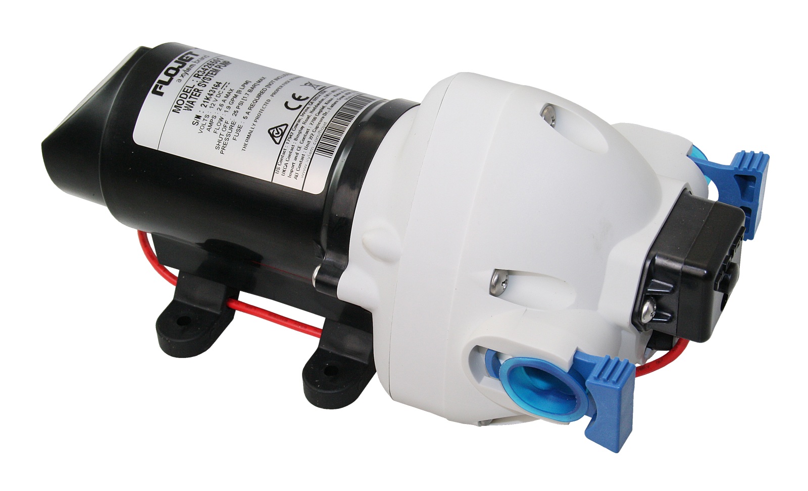FLOJET 1.9 12V 1.7bar 7.6L/min 3K S/E 1 FLOJET 1.9 12V 1.7bar 7.6L/min 3K S/E