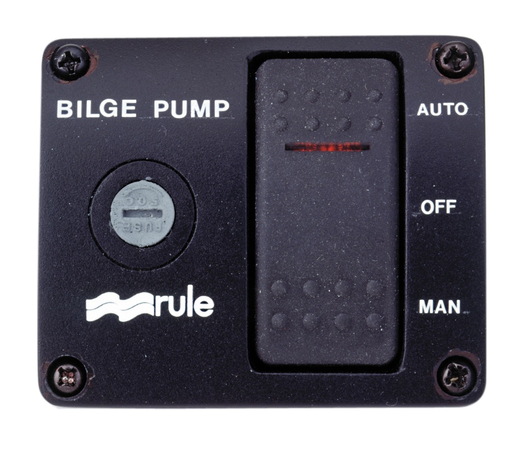 RULE 3-way rocker switch for 12V bilge pumps 1 RULE 3-way rocker switch for 12V bilge pumps