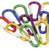 Aluminum carabiner 6x60mm, assorted colors, 10 pieces. 3 kk5506 2