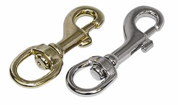Snap hook stainless steel 120mm, large eye 1 Snap hook stainless steel 120mm, large eye