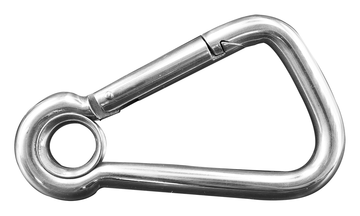 Asymmetrical carabiner with thimble A4 10x100mm 10pcs. 1 Asymmetrical carabiner with thimble A4 10x100mm 10pcs.