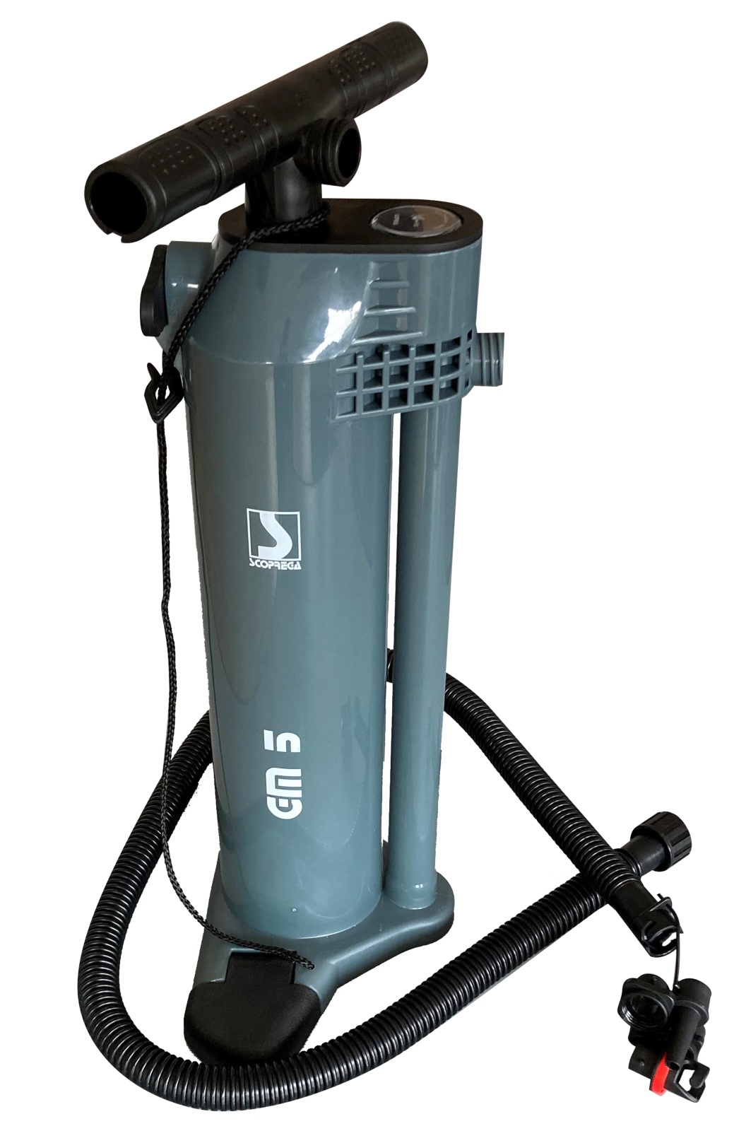 SCOPREGA double-stroke air pump GM5 1.0 bar 2x2.4L with pressure gauge 1 SCOPREGA double-stroke air pump GM5 1.0 bar 2x2.4L with pressure gauge
