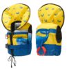 Solid foam life jacket CE100N for babies max. 15kg with zip, yellow whale 2 lx20030dw
