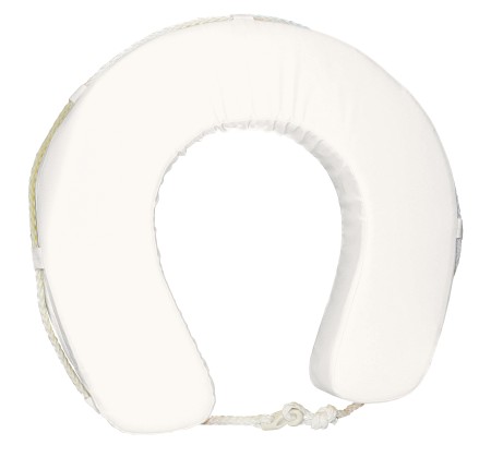 Horseshoe lifebuoy PVC white 1 Horseshoe lifebuoy PVC white
