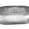 Hull anode for welding, oval aluminum 110x63x26mm + tabs 3 ma00300 1