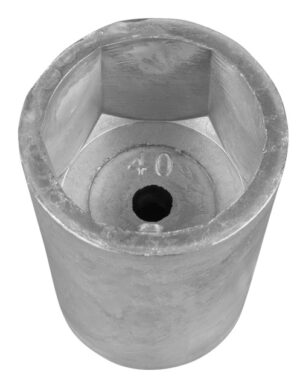 Propeller anode, Mg nut 33mm, 7mm bore for Radice with shaft 22-25mm