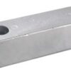 Zinc rod anode 130x42x23mm, for Volvo Duo Prop 280/290