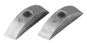 Zinc propeller anode for Volvo Saildrive 110-120 with folding propeller (2 pieces).