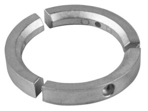 Ring anode, 3-piece, zinc, for Volvo Saildrive with 3-blade or 4-blade folding propeller.