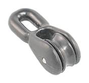 Single flag line block, sliding, nylon/POM 25mm, rope 5mm, eye 10pcs.
