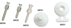 Quick-release fastener top PVC black 10pcs.