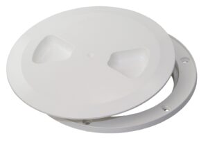 CLAMCLEAT inspection cover with screw cap, ASA 102mm, white