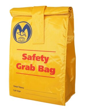 Safety Grab Bag with roll-top closure, nylon/PU, buoyant, yellow