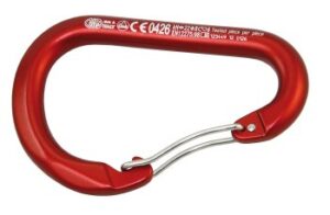 KONG Carabiner Paddle with Wire Closure Aluminum 12x114mm Red