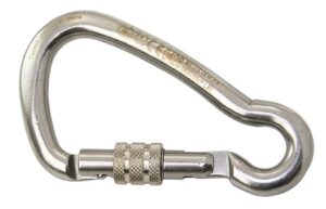KONG asymmetric carabiner with locking nut A4 10x100mm