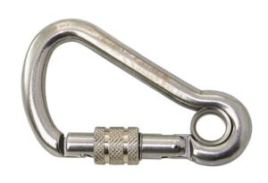 KONG asymmetrical carabiner with locking nut and thimble A4 10x102mm