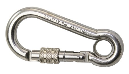 KONG Carabiner with Lock Nut and Thimble A4 10x100mm 1 KONG Carabiner with Lock Nut and Thimble A4 10x100mm