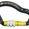 KONG Ergo Carabiner with Lock Nut, Aluminum, 99mm, Black/Yellow 2 nb783ncp4a1