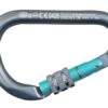 KONG HMS Classic carabiner with locking nut, aluminum, 12x116mm, grey/cyan 3 nb786dbd6ad