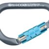 KONG HMS Classic carabiner with twist-lock, aluminum, 12x116mm, grey/cyan 3 nb786dpb5pb