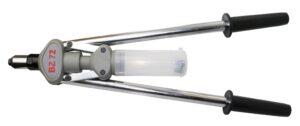 Lever rivet gun including 4 nozzles