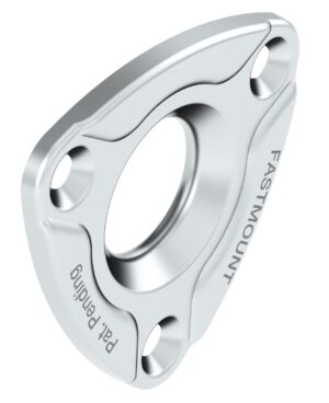 FASTMOUNT Profile socket for screw mounting, brass nickel-plated, retaining ring, 10kg, 100 pcs.