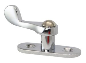 Latch on base plate, oval A4 lever, raised 45mm