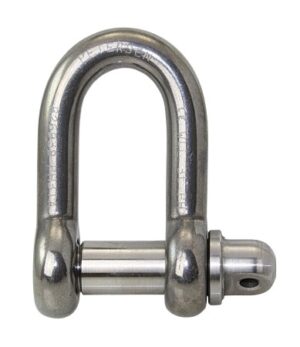 PETERSEN D-shackle with split pin C3 pin 38mm, WLL18000kg