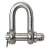 PETERSEN D-shackle with split pin C3 pin 10mm, WLL1000kg
