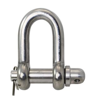 PETERSEN D-shackle with split pin C3 pin 10mm, WLL1000kg