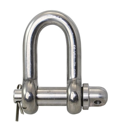 PETERSEN D-shackle with split pin C3 pin 10mm, WLL1000kg 1 PETERSEN D-shackle with split pin C3 pin 10mm, WLL1000kg