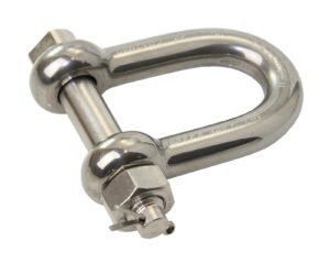 PETERSEN D-Shackle with Nut and Cotter Pin A4L Pin 12mm, WLL1250kg