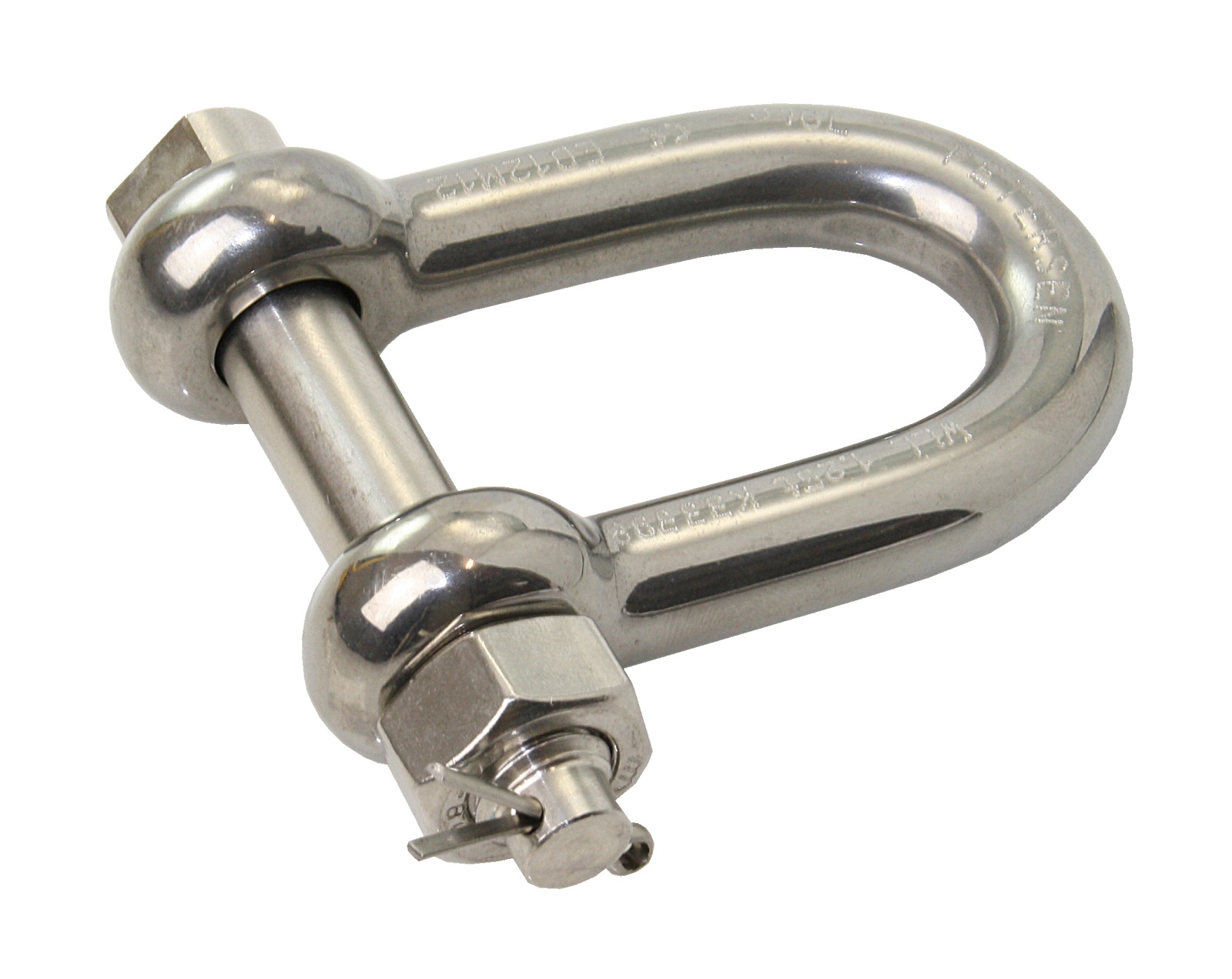 PETERSEN D-Shackle with Nut and Cotter Pin A4L Pin 24mm, WLL4500kg 1 PETERSEN D-Shackle with Nut and Cotter Pin A4L Pin 24mm, WLL4500kg