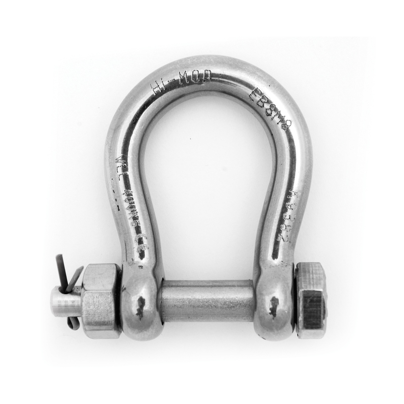 PETERSEN Curved Round Shackle with Nut and Cotter Pin A4L Pin 10mm, WLL600kg 1 PETERSEN Curved Round Shackle with Nut and Cotter Pin A4L Pin 10mm, WLL600kg