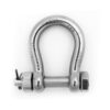 PETERSEN Curved Round Shackle with Nut and Cotter Pin A4L Pin 16mm, WLL1500kg